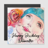 赤ローズベレーウォーターのカラー誕生日 (正面/裏面)