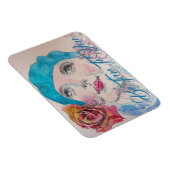 赤ローズベレーウォーターのカラー誕生日 マグネット (右側)