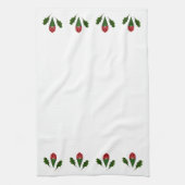 赤ロ鮮やかーズ&グリーンホリータオル キッチンタオル (縦)