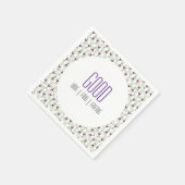 赤ワイお洒落ンガラスイラストレーション模様 スタンダードカクテルナプキン (角)