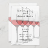 赤ワイエレガントングラス 招待状 (正面/裏面)