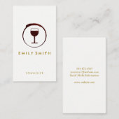 赤ワイエレガントン染色ワイングラス 名刺 (正面/裏面)