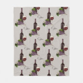 赤ワイパーソナライズされたンパターン フリースブランケット (正面)