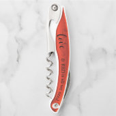 赤ワインおもしろいコルク栓抜きボトルオープナー ソムリエナイフ (正面)