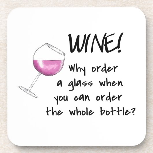 赤ワインおもしろいワードことわざパーティー飲料 コースター (正面)