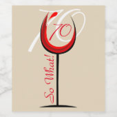 赤ワインおもしろい70だから何70誕生日 ワインラベル (シングルラベル)