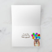 赤ワインおよび暗いチョコレート誕生日 カード (内部)