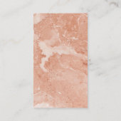 赤ワインがグラスに注ぐ |ピンクのオレンジ色の大理石 名刺 (裏面)