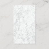 赤ワインがグラスに注ぐ | ホワイトマーブル 名刺 (裏面)