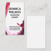 赤ワインがグラスに注ぐ 名刺 (正面/裏面)