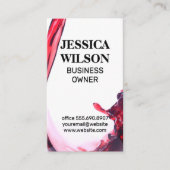 赤ワインがグラスに注ぐ 名刺 (正面)