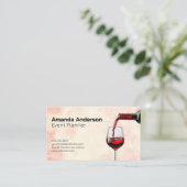 赤ワインがグラスに注ぐ 名刺 (スタンド正面)