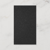 赤ワインがグラスに注ぐ | 黒エレガント革 名刺 (裏面)