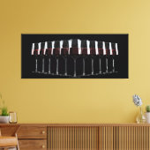 赤ワインが並んだワイングラス キャンバスプリント (インサイチュ (リビング))