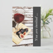 赤ワインとイチジクのワインテイスティング披露宴招待状 招待状 (スタンド正面)