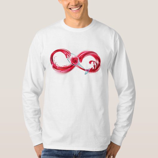 赤ワインとインフィニティ Tシャツ (正面)