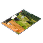 赤ワインとグラスのボトル ノートブック (左側)