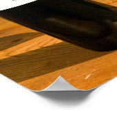 赤ワインとグラスのボトル ポスター (角)