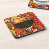 赤ワインとグラス コースター (左側)