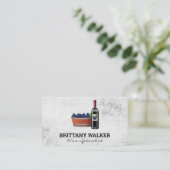 赤ワインとグレープバケット 名刺 (スタンド正面)