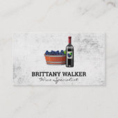 赤ワインとグレープバケット 名刺 (正面)