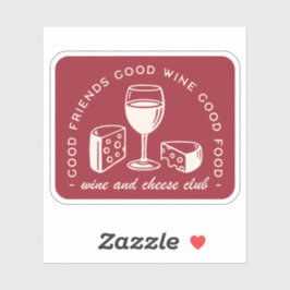 赤ワインとチーズ好きの美学 シール