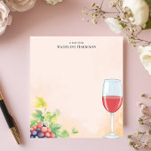 赤ワインとブドウのブドウパーソナライズされた園 ノートパッド