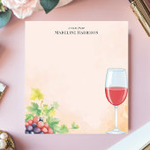 赤ワインとブドウのブドウパーソナライズされた園 ノートパッド