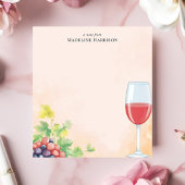 赤ワインとブドウのブドウパーソナライズされた園 ノートパッド