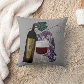 赤ワインとブドウ クッション (ブランケット)