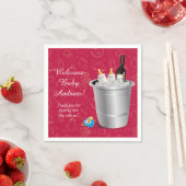 赤ワインとベビーボトルsipと参照 スタンダードカクテルナプキン (インサイチュ)