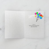 赤ワインとボトル誕生日カード カード (内部)