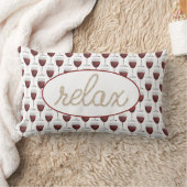 赤ワインとリラックス文字 ランバークッション (ブランケット)