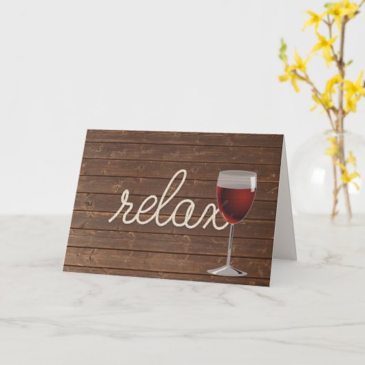 赤ワインとロープの誕生日 カード (黄色い花)