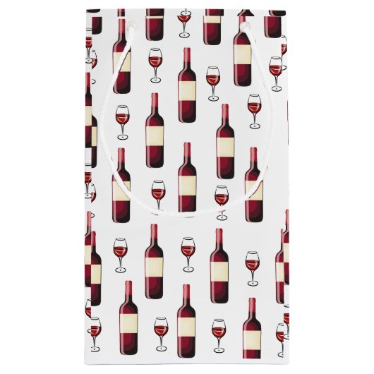 赤ワインとワイングラス スモールペーパーバッグ (裏面)