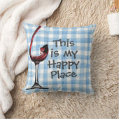 赤ワインと引用文オンブルーウォーター色装飾用クッション クッション (ブランケット)