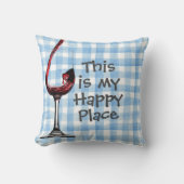 赤ワインと引用文オンブルーウォーター色装飾用クッション クッション (正面)