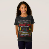 赤ワインと猫のオーナークリスマス Tシャツ (正面フル)