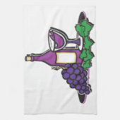 赤ワインと紫ブドウ キッチンタオル (縦)