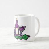 赤ワインと紫ブドウ コーヒーマグカップ (正面右)
