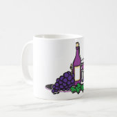 赤ワインと紫ブドウ コーヒーマグカップ (正面左)
