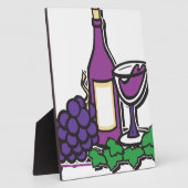 赤ワインと紫ブドウ フォトプラーク (側面)