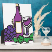 赤ワインと紫ブドウ フォトプラーク (側面)