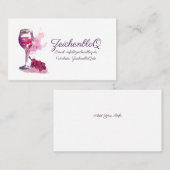 赤ワインと葡萄 名刺 (正面/裏面)