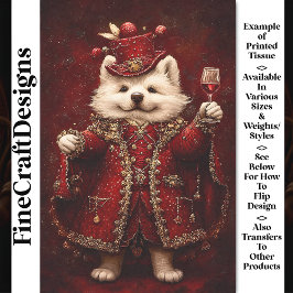 赤ワインと赤のリーガルドッグAW8デコページ 薄葉紙