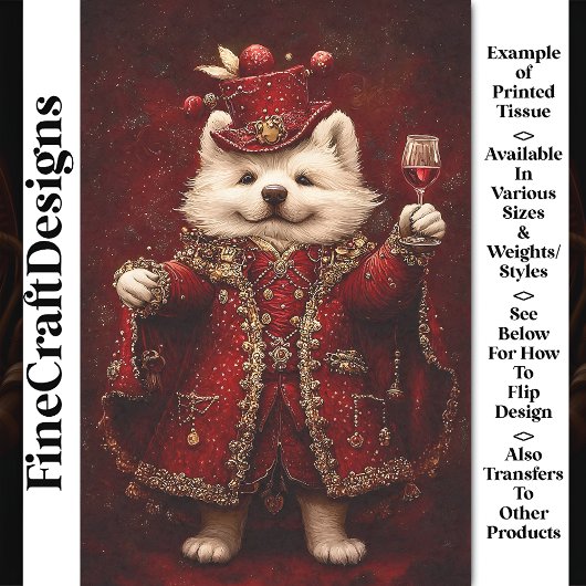 赤ワインと赤のリーガルドッグAW8デコページ 薄葉紙