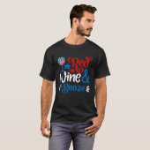 赤ワインと酒7月4日の飲み物 Tシャツ (正面フル)