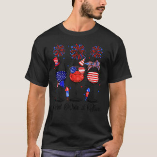 赤ワインと青ワイン7月の4th赤ワイン&Bl Tシャツ
