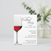 赤ワインのカクテル及びワインのパーティの招待状 招待状 (スタンド正面)