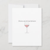 赤ワインのカクテル及びワインのパーティの招待状 招待状 (裏面)